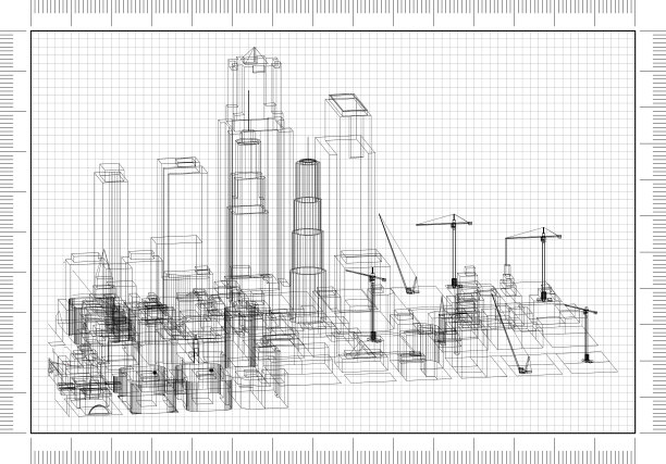 城市概念建筑师蓝图图片下载
