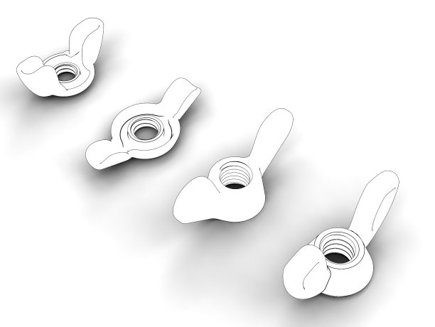 翼螺母的3d渲染图片下载