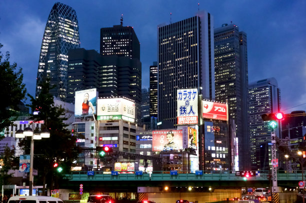 东京新宿夜景图片下载