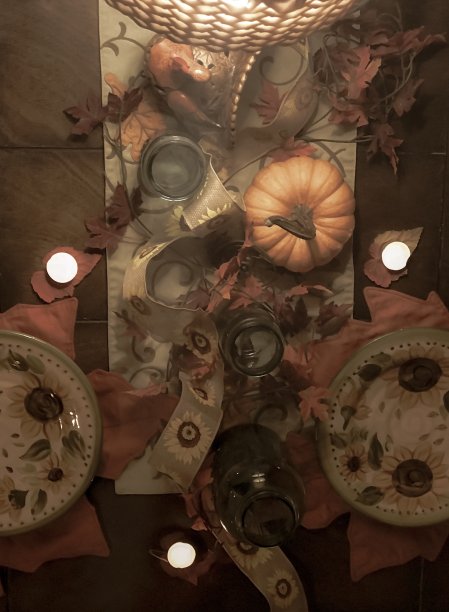 感恩节餐桌……的秋天图片下载