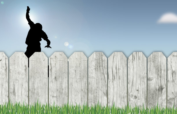 白色的栅栏图片下载