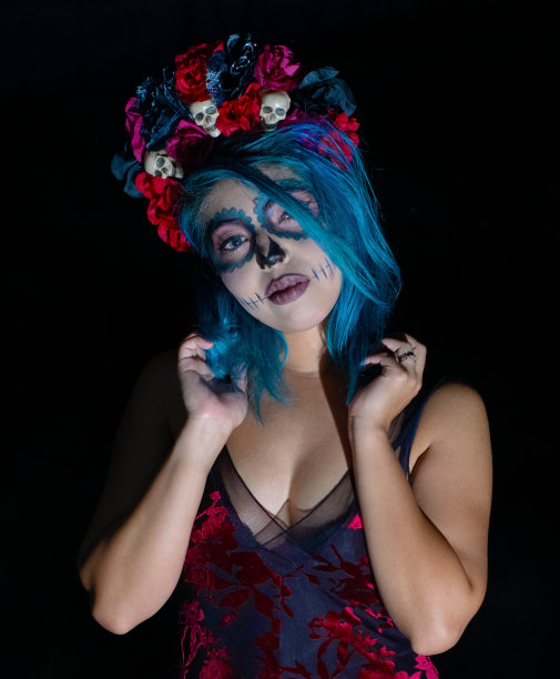 为死亡女神画的美丽的脸图片下载