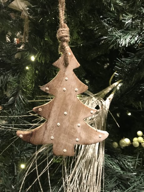 木制圣诞树装饰品图片下载