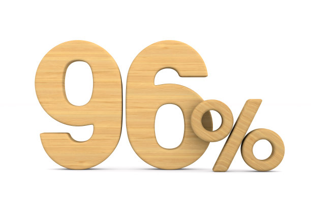 96%是白色背景。孤立的3 d演示图片下载