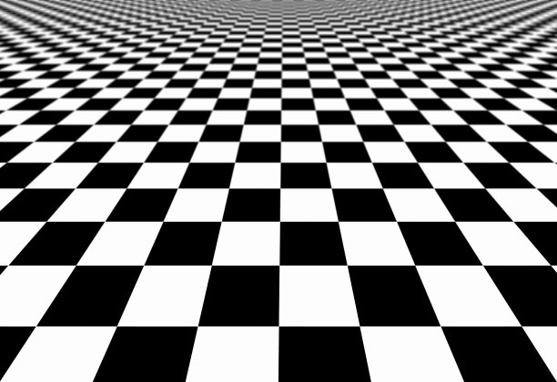 方格抽象墙纸，黑白地板错觉图案纹理背景。3 d广场插图图片下载