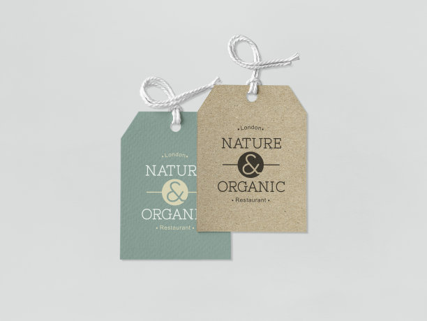 一对时尚标签标签模型图片下载