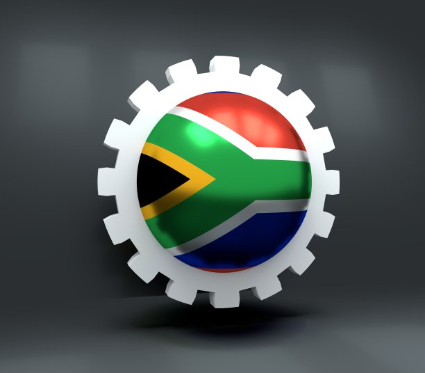 齿轮与国旗图片下载