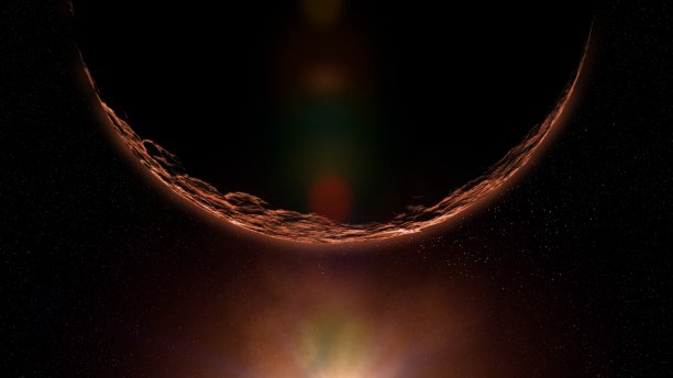 被一颗明亮的恒星照亮的异国行星图片下载