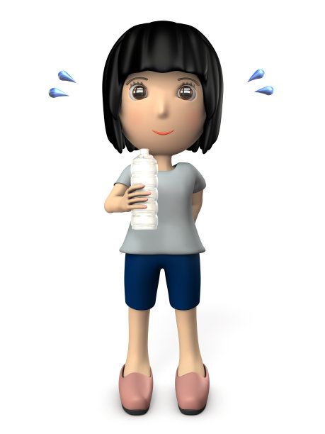 一个拿着塑料瓶的年轻女士。图片下载