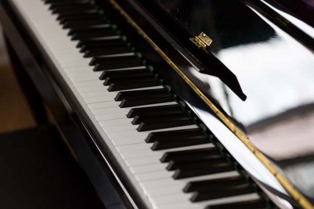 钢琴键盘的特写图片下载