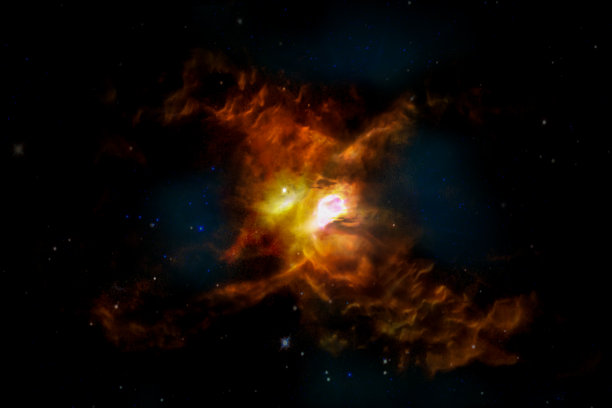 空间背景火焰，星云和恒星用于科学，研究和教育项目。这张照片的元素是由美国宇航局提供的。图片下载