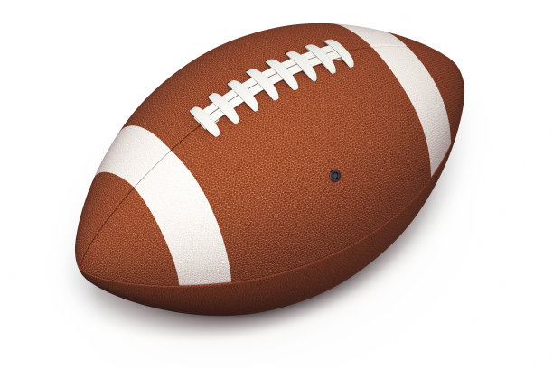 美式足球-孤立在一个白色的背景图片下载