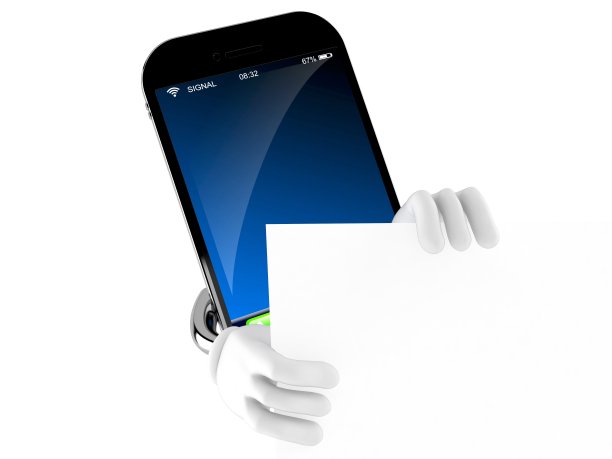 白板后面的智能手机字符图片下载