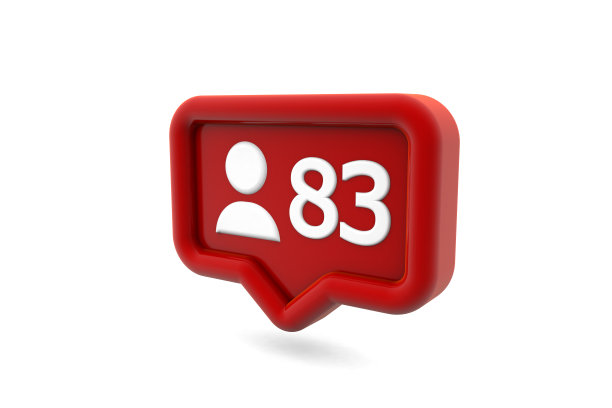 关注者社交媒体通知孤立图片下载