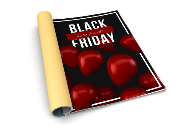 孤立杂志黑色星期五广告图片下载