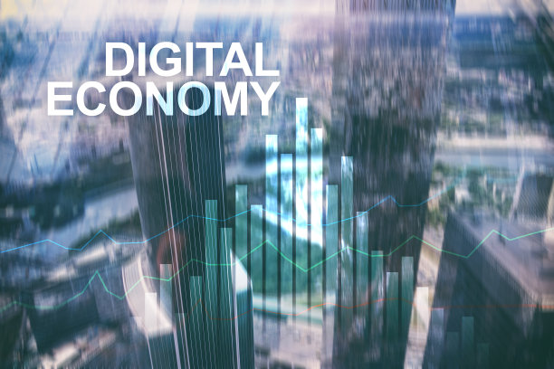 数字经济、金融技术的概念背景模糊。图片下载