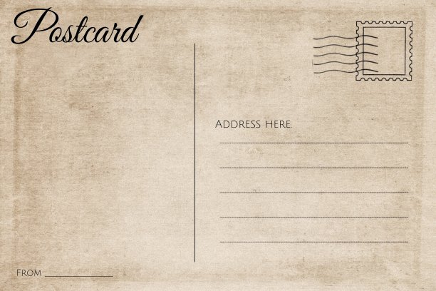 空白明信片的背面有脏斑图片下载