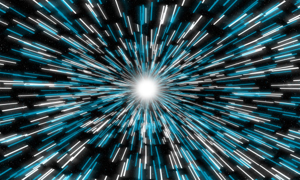 蓝色速度灯光背景。图片下载