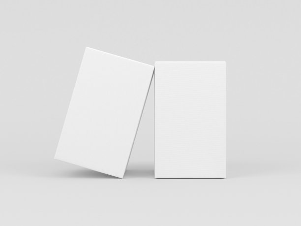 两个白色的有纹理的盒子包装样品香水或香水隔离在灰色工作室图片下载