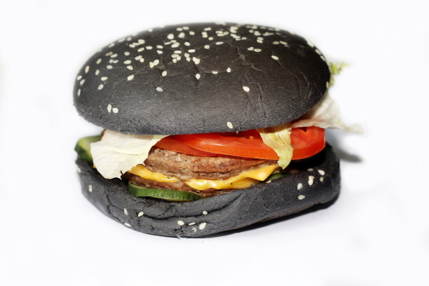黑双鲜汉堡图片下载