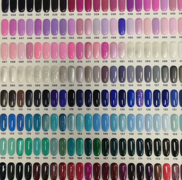 多色的指甲调色板图片下载