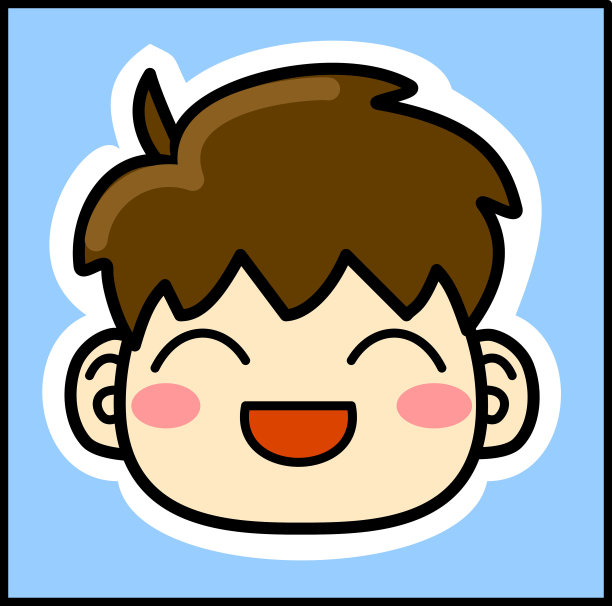 可爱的男孩脸图标图片下载