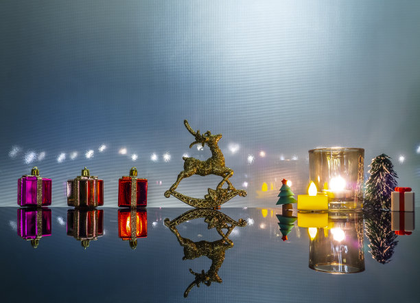 圣诞节和新年假期的背景。图片下载