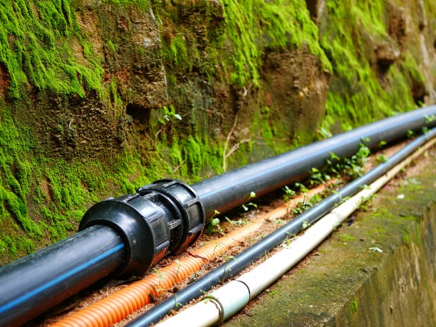 黑色HDPE管道连接图片下载