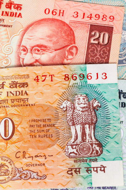 印度卢比钞票特写图片下载