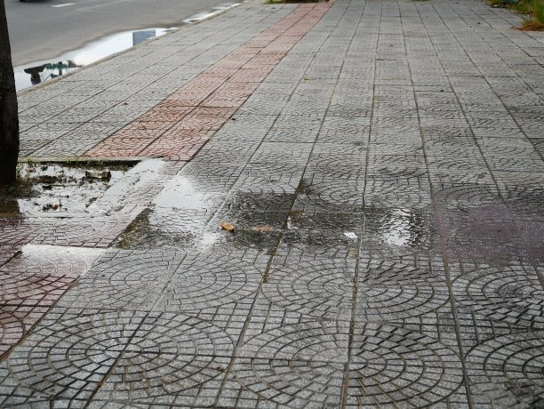 抽象图案砖地板图片下载