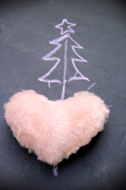 圣诞节粉笔画图片下载