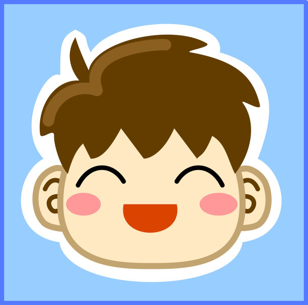 可爱的男孩脸图标图片下载