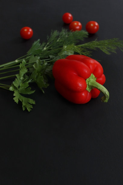 红辣椒，西红柿，樱桃图片下载