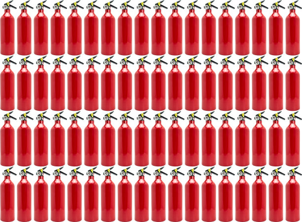 图案由小型，手动灭火器，孤立在一个白色背景与剪辑路径。图片下载