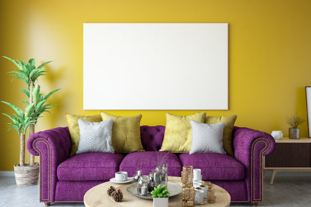 客厅空画框图片下载