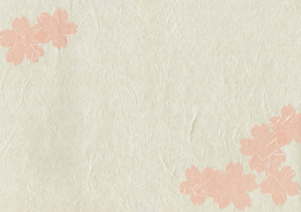 空白纸日本纸背景，樱花，艺术设计工艺概念图片下载