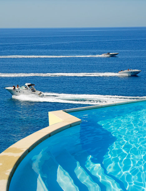 海与泳池图片下载