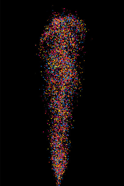 五彩缤纷的五彩纸屑。彩色颗粒纹理向量。图片下载