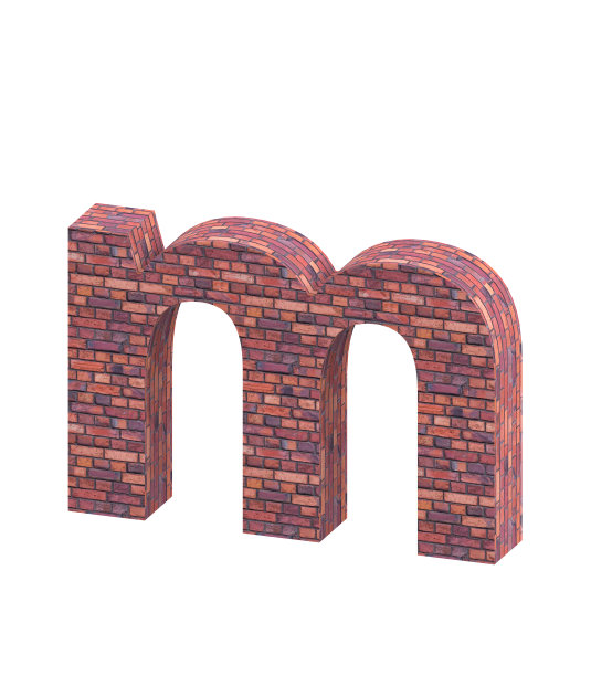 字体石古英语砖小写m渲染图片下载