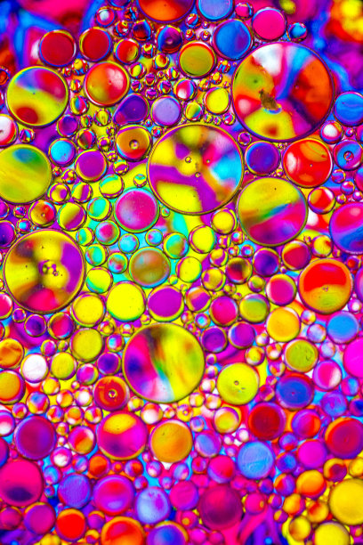 彩色抽象油滴迷幻图案图片下载