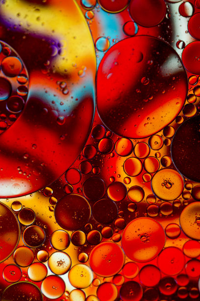 彩色抽象油滴迷幻图案图片下载