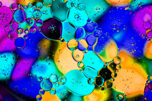 彩色抽象油滴迷幻图案图片下载