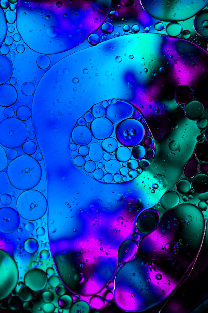 彩色抽象油滴迷幻图案图片下载