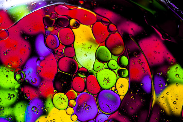 彩色抽象油滴迷幻图案图片下载