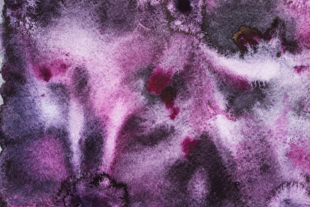 抽象水彩水彩画手绘艺术颜料飞溅染色粉灰色深色。图片下载