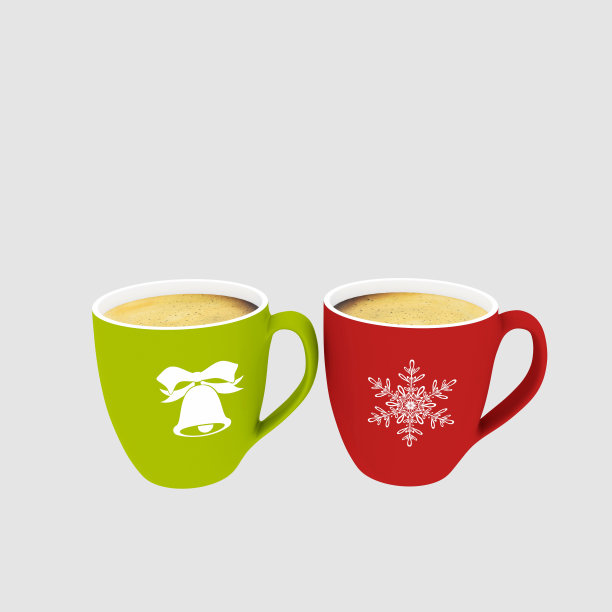 3d渲染圣诞咖啡杯图片下载