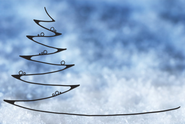 圣诞树素描，复制空间图片下载