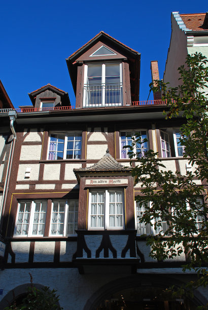 德国博登西林道的典型建筑图片下载