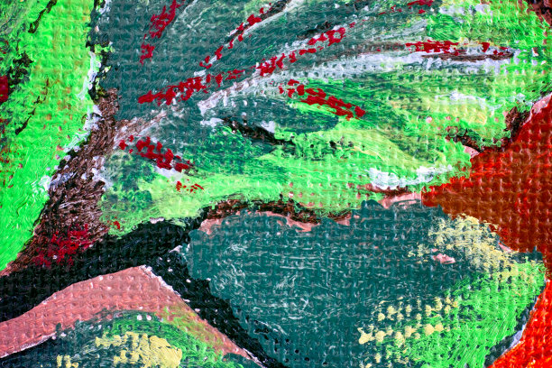 特写手绘丙烯画。图片下载