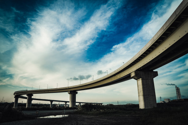 日本，三重，Yokkaichi镇的新桥图片下载